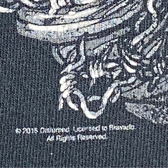 Disturbed Band T-Shirt Men’s Medium Black Short Sleeve Music Tee Crew Neck Metal - Picture 6 of 10